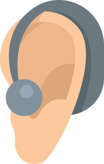 Hearing aid icon. Flat illustration of Hearing aid vector icon for web design isolated
