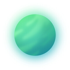 Shiny Green Glowing Star Planet Illustration Science Cosmos Colorful Gradient