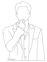 illustration of a handsome and charming male kpop idol posing on the stage