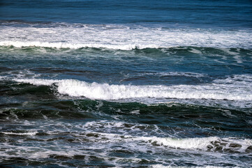 High tide and huge waves in the Atlantic Ocean, Morocco.