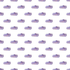 light blue sky white clouds pattern seamless