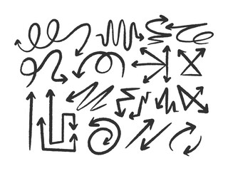 hand drawn arrow with mercury brush