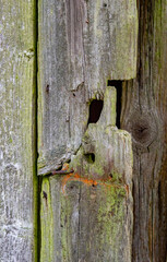Alte und verwitterte Bretterwand