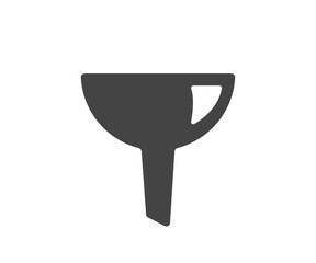 Funnel icon vector. Sort sign, filter symbol black and white.