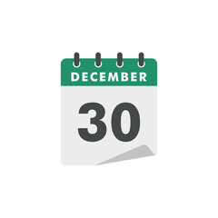 December Calendar Icon Vector Template