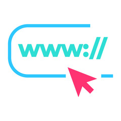 Website Icon Symbol on Transparent Background