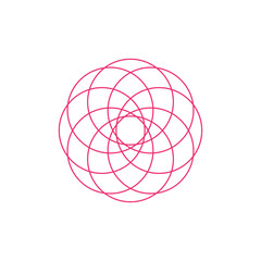 Abstract Flower Decoration Mandala Vector Logo Template