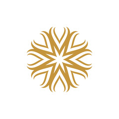 Abstract Flower Decoration Mandala Vector Logo Template