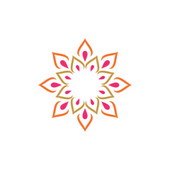 Abstract Flower Decoration Mandala Vector Logo Template