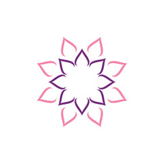 Abstract Flower Decoration Mandala Vector Logo Template