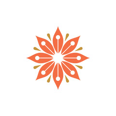 Naklejka na ściany i meble Abstract Flower Decoration Mandala Vector Logo Template