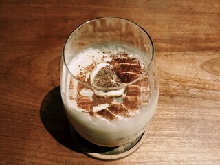 Glass of coffe milk