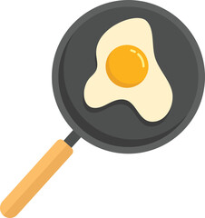 Fried egg icon. Flat illustration of Fried egg vector icon for web design isolated
