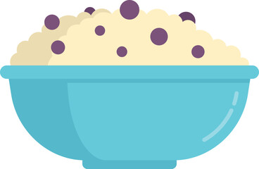 Rise bowl icon. Flat illustration of Rise bowl vector icon for web design isolated
