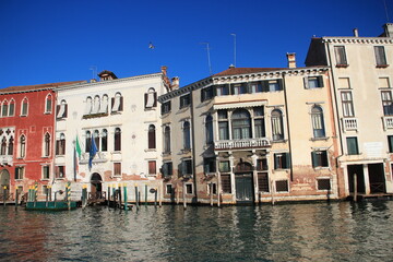 Naklejka premium Venise .Détails façades sur grand canal