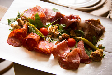 Italian antipasti in Naples. The antipasto is a type of starter typical of Italian gastronomy.