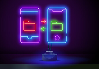 synchronize smart watches with your phone icon. Element of Minimalistic icons for mobile concept and web apps.