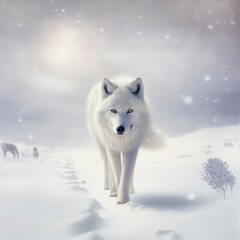 Obraz premium wolf in the snow