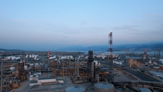 turkey heavy industry plant drone view