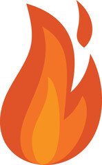 Fire flame danger icon. Flat illustration of Fire flame danger vector icon for web design isolated