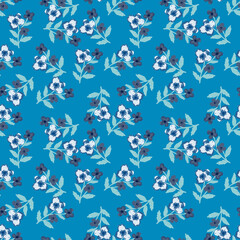 Doodle stylized flowers seamless pattern. Decorative naive botanical texture.