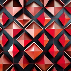 Red and black geometric background