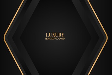 Golden lines luxury on white overlap brown and black shades color background. elegant realistic paper cut style 3d. Vector illustration about precious and beautiful feeling.