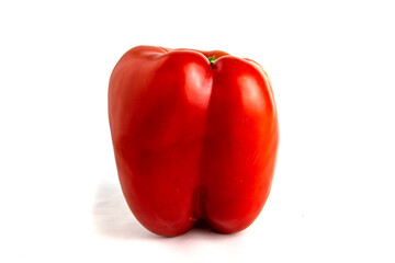 Red pepper isolated on white.