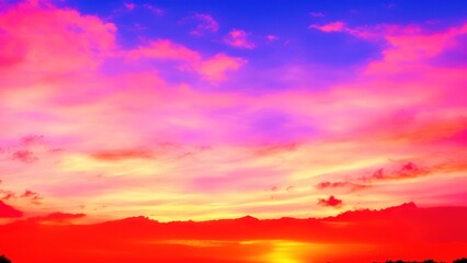 Fototapeta na wymiar Blurred sunset sky and ocean nature background.