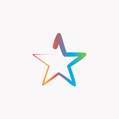 Cool simple cool colorful star