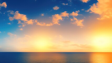 Obraz na płótnie Canvas Summer sky background on sunset.