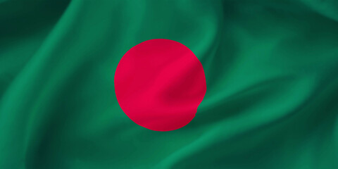 Bangladesh waving flag background. 3D illustration of  Bangladeshi flag