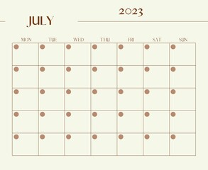 monthly 2023 planner printable vintage aesthetic calendar