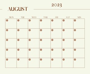 monthly 2023 planner printable vintage aesthetic calendar
