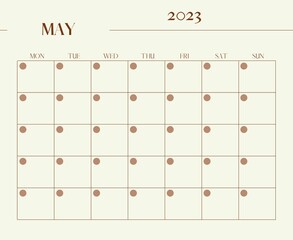 monthly 2023 planner printable vintage aesthetic calendar