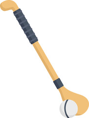 Hurling stick ball icon. Flat illustration of Hurling stick ball vector icon for web design isolated