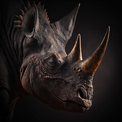 Fototapeta premium Triceratops Dinosaur-Generative AI