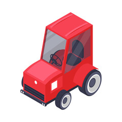 Isometric Tractor Illustration