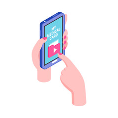 Telemedicine Isometric Icon