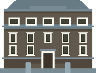 Dublin house icon flat vector. Ireland skyline. City architecture house isolated