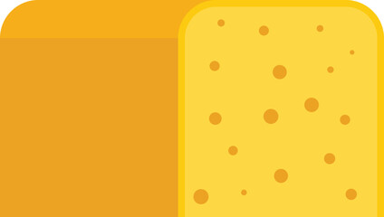 Irish cheese icon flat vector. Calf cow cheese. Ireland meal food isolated