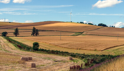 Balquhain view across the Strathnaterick Burn in Aberdeenshire