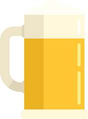 Irish beer mug icon flat vector. Happy beer glass. Tankard bar bottle isolated