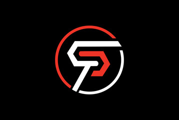 SP PS Letter Initial Logo Design Template.