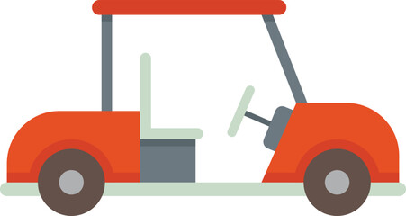 Golf cart car icon. Flat illustration of Golf cart car vector icon for web design isolated