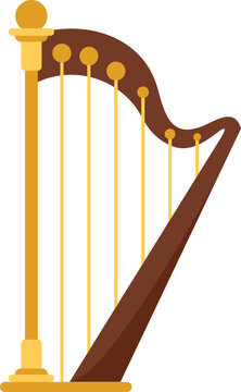Harp chord icon. Flat illustration of Harp chord vector icon for web design isolated