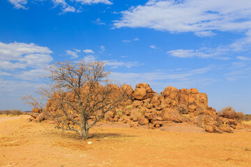 Namibian landscape Damaraland, homelands in South West Africa, Namibia.
