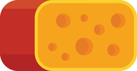 Cheese slice icon. Flat illustration of Cheese slice vector icon for web design isolated