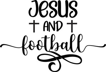 Jesus and Football SVG
