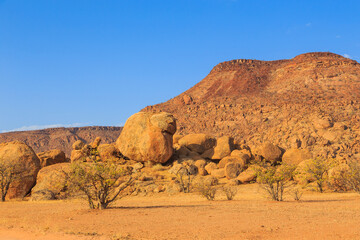 Namibian landscape Damaraland, homelands in South West Africa, Namibia.